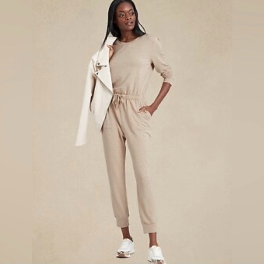 Banana Republic Beige Baby Terry Jumpsuit